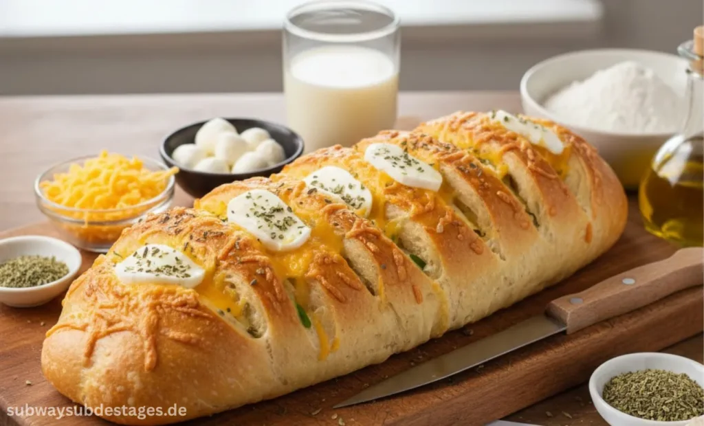 Subway Brot Rezept für Zuhause Cheese Oregano Variante